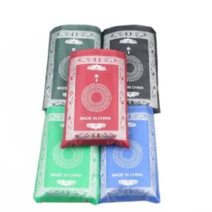dropshipping mini prayer rugs islamic muslim worship rug portable pocket compass carpet mat for travel hajj eid gift